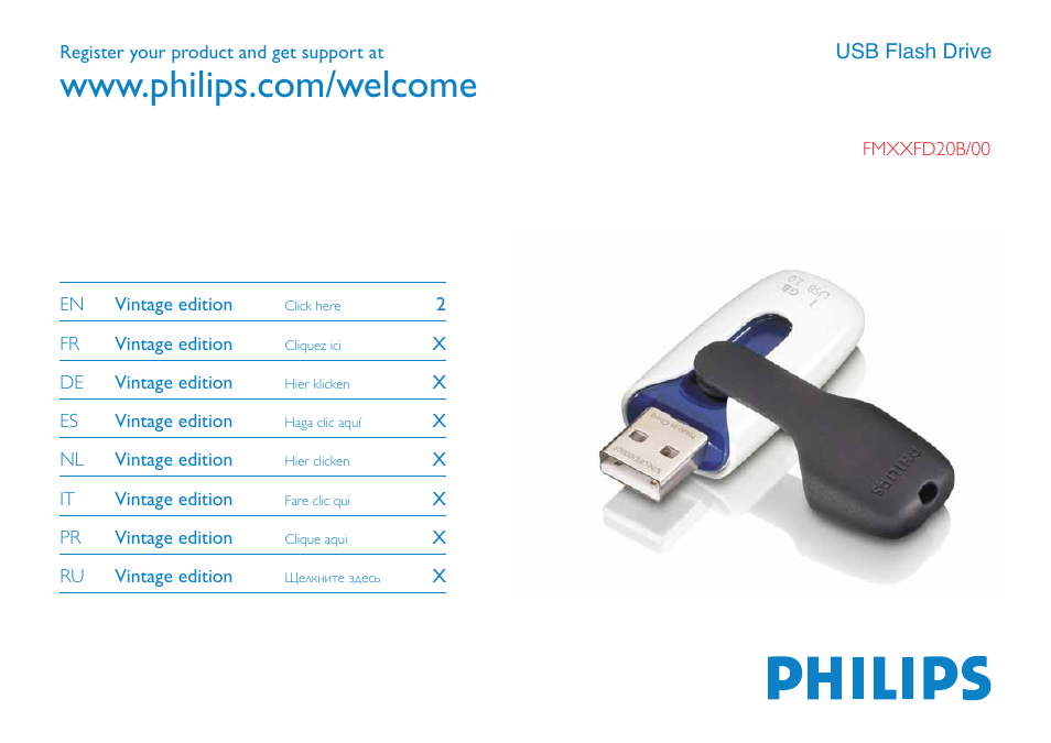 Philips FMXXFD20B User Manual | 10 pages