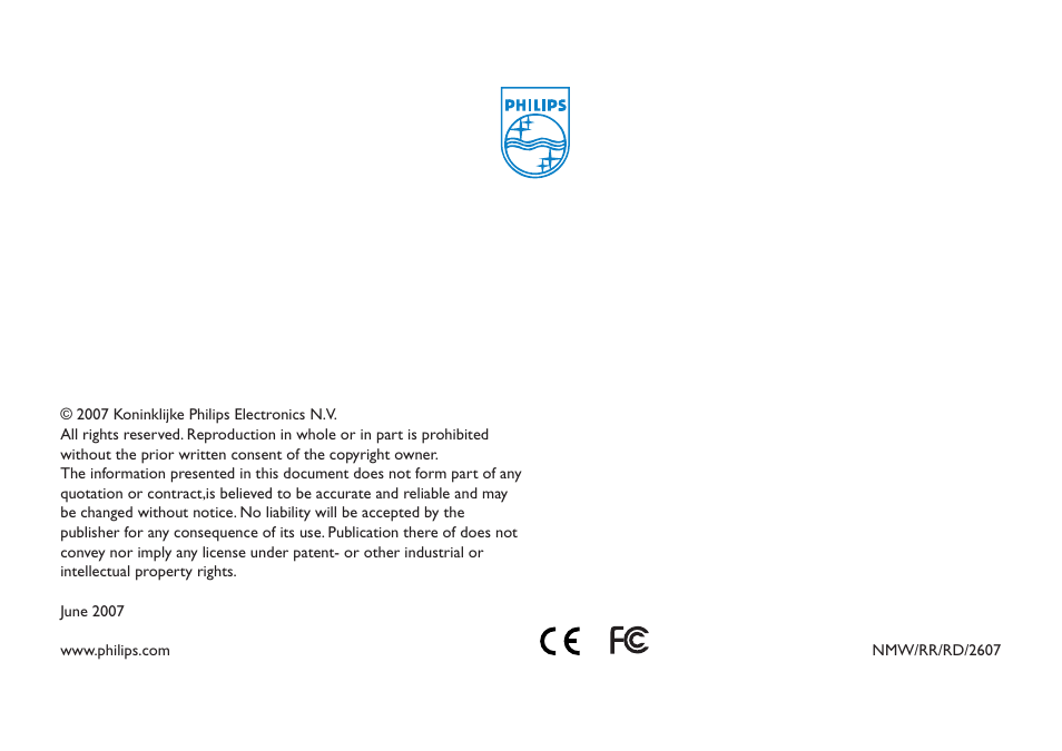 Philips FMXXFD20B User Manual | Page 10 / 10