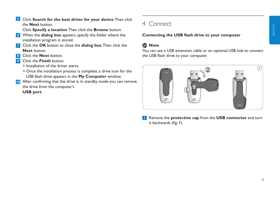 4 connect | Philips FMXXFD20B User Manual | Page 6 / 10