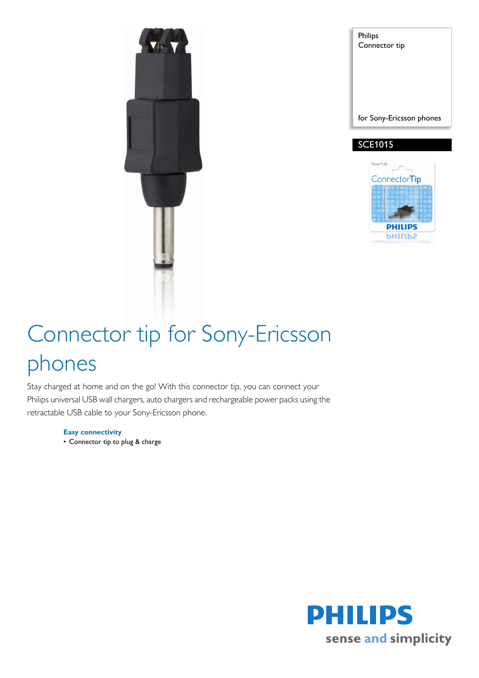 Philips SCE1015 User Manual | 2 pages