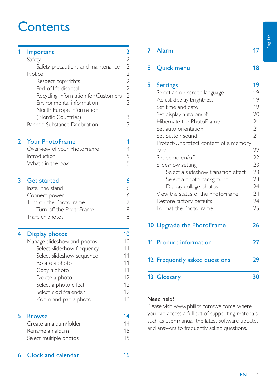 Philips SPF1307 User Manual | Page 2 / 32