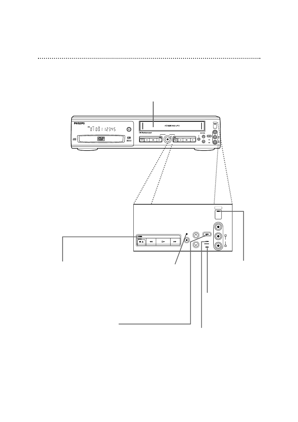 Dvd/vcr display - vcr features 25 | Philips DV900VHS User Manual | Page 25 / 84