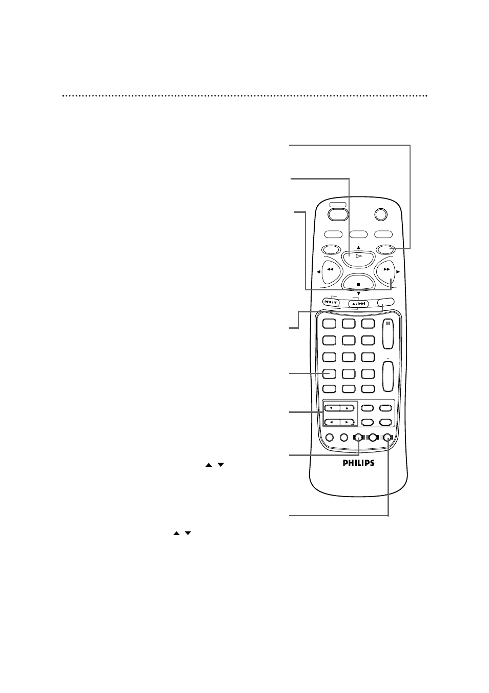 Remote control buttons (cont’d) 31, F.fwd (fast forward) button, When playback is stopped, press to fast | Record button, Angle button, Play button, Vcr button, Arrow buttons, Dvd mode | Philips DV900VHS User Manual | Page 31 / 84