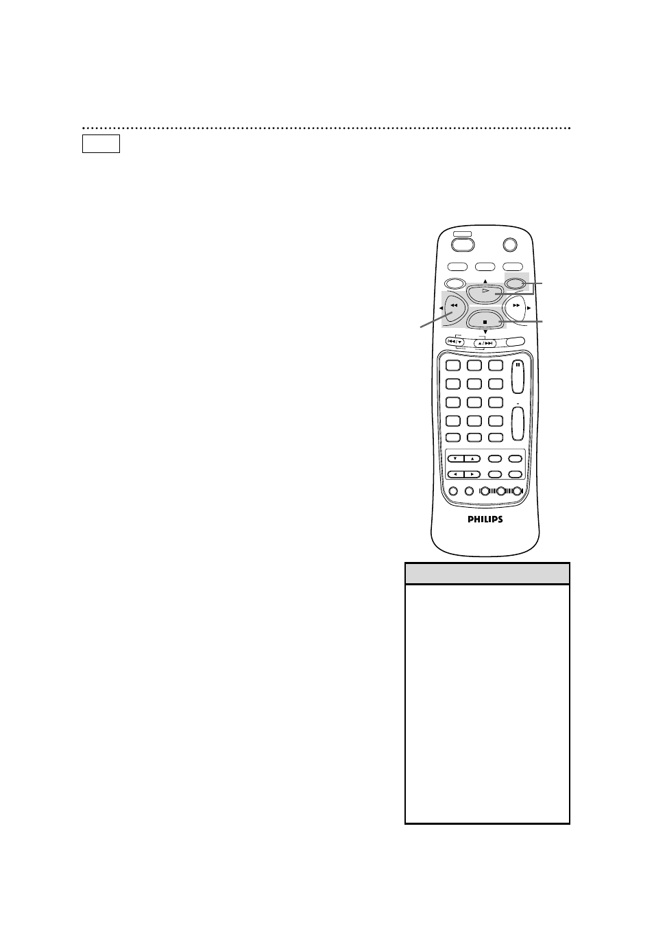 32 playing a video cassette tape | Philips DV900VHS User Manual | Page 32 / 84