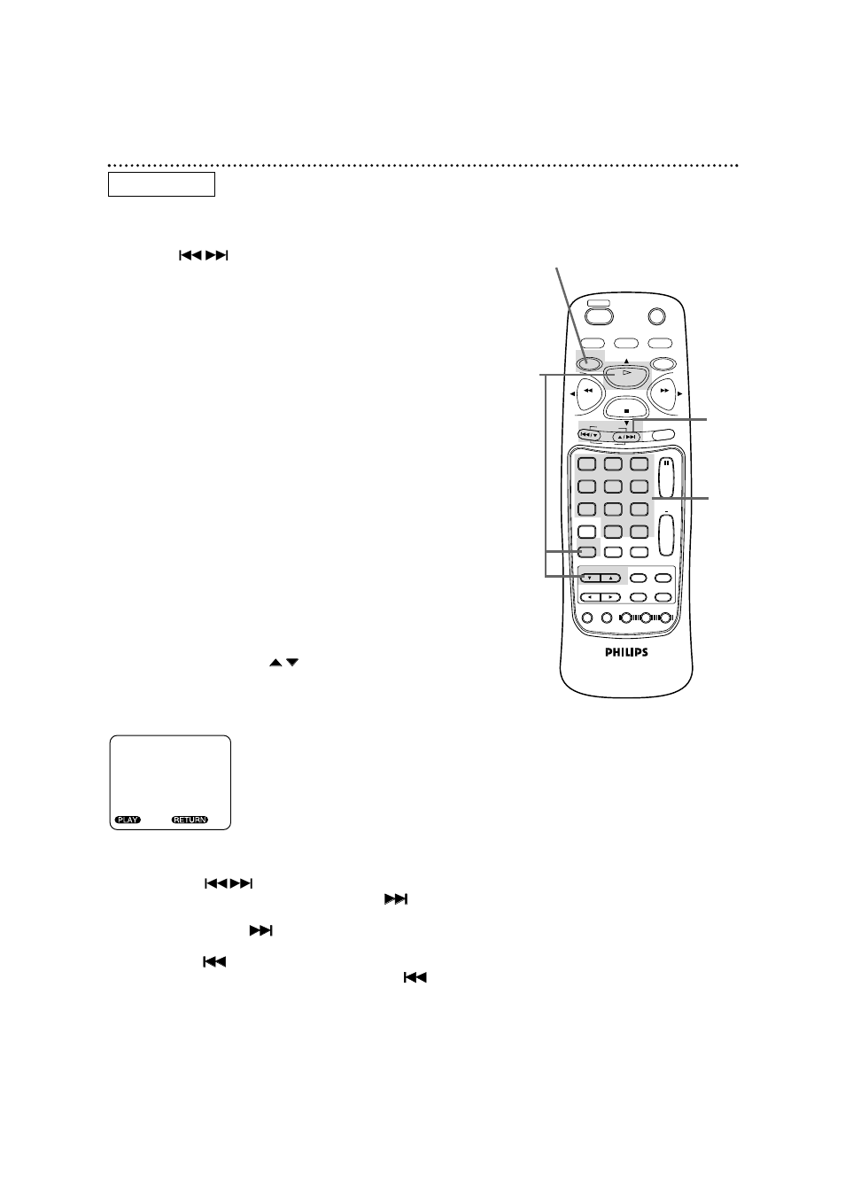 Ac b, Track playback 55, Starting playback at a specific track | Audio cd | Philips DV900VHS User Manual | Page 55 / 84