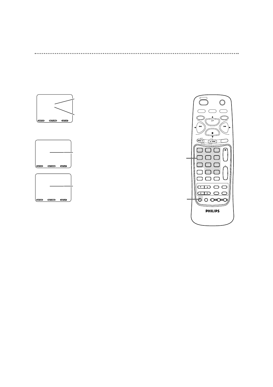 Audio settings (cont’d) 69, Press the setup button to remove the menu | Philips DV900VHS User Manual | Page 69 / 84