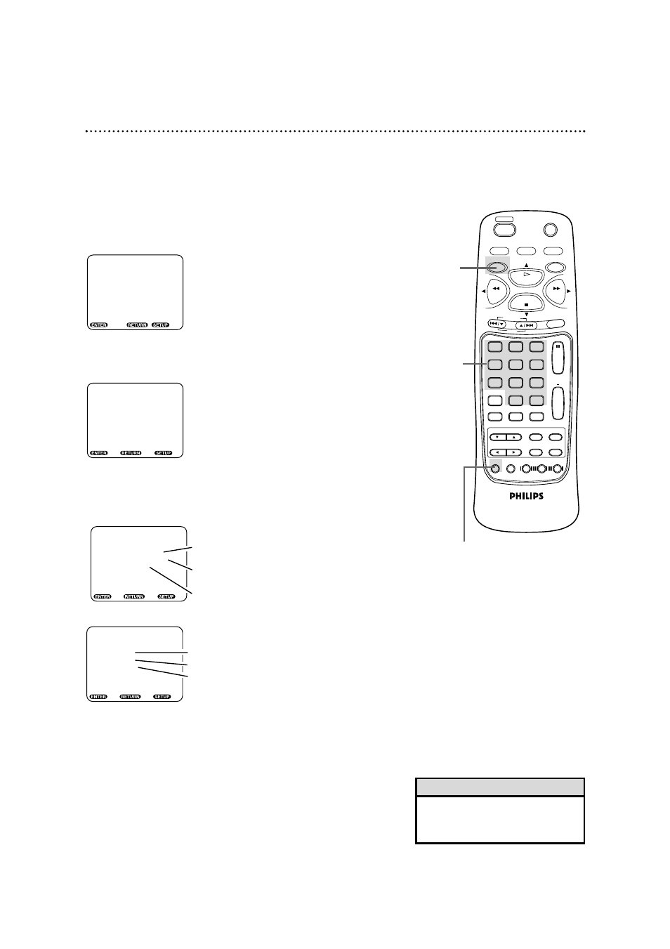 Video settings 73, Helpful hint | Philips DV900VHS User Manual | Page 73 / 84