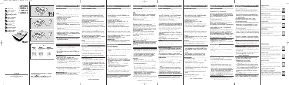 Philips SCB4356NB User Manual | 2 pages