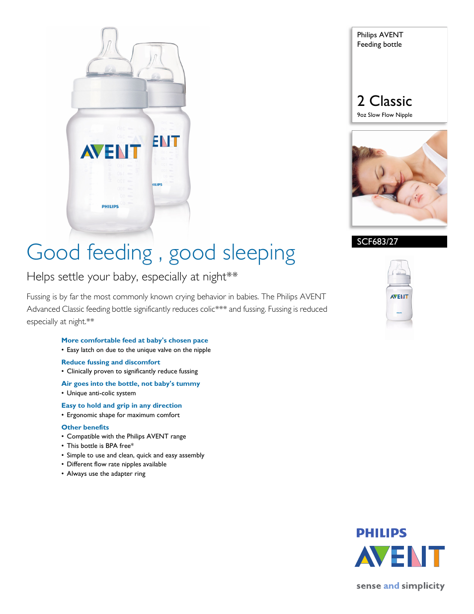 Philips Avent SCF683/27 User Manual | 3 pages