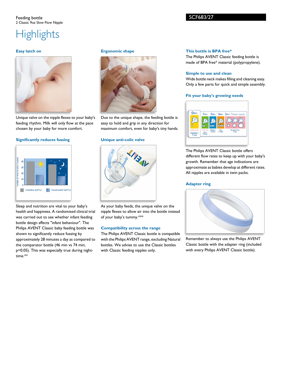 Highlights | Philips Avent SCF683/27 User Manual | Page 2 / 3