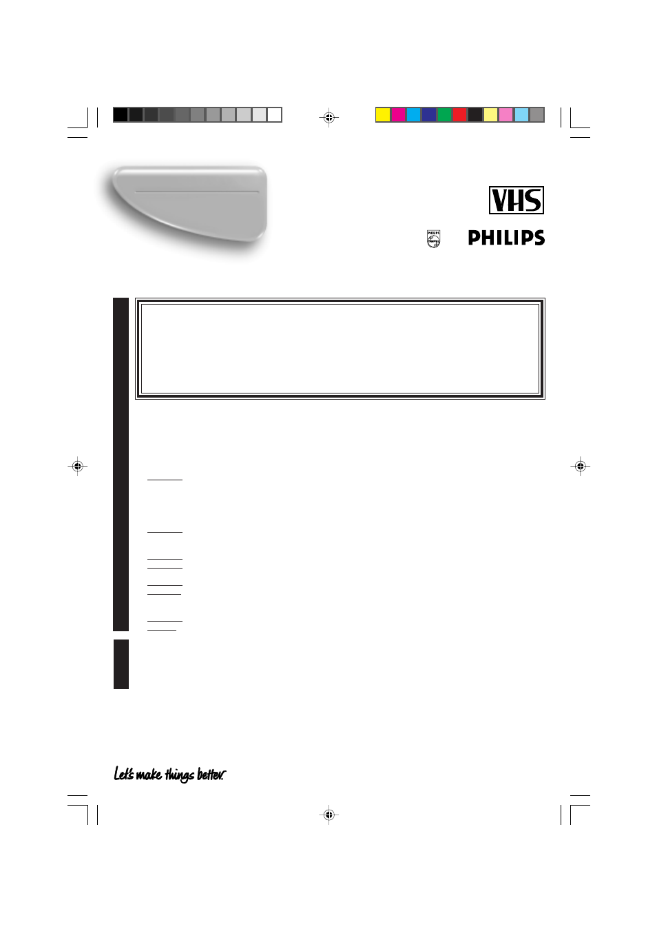 Philips VR 655 User Manual | 16 pages