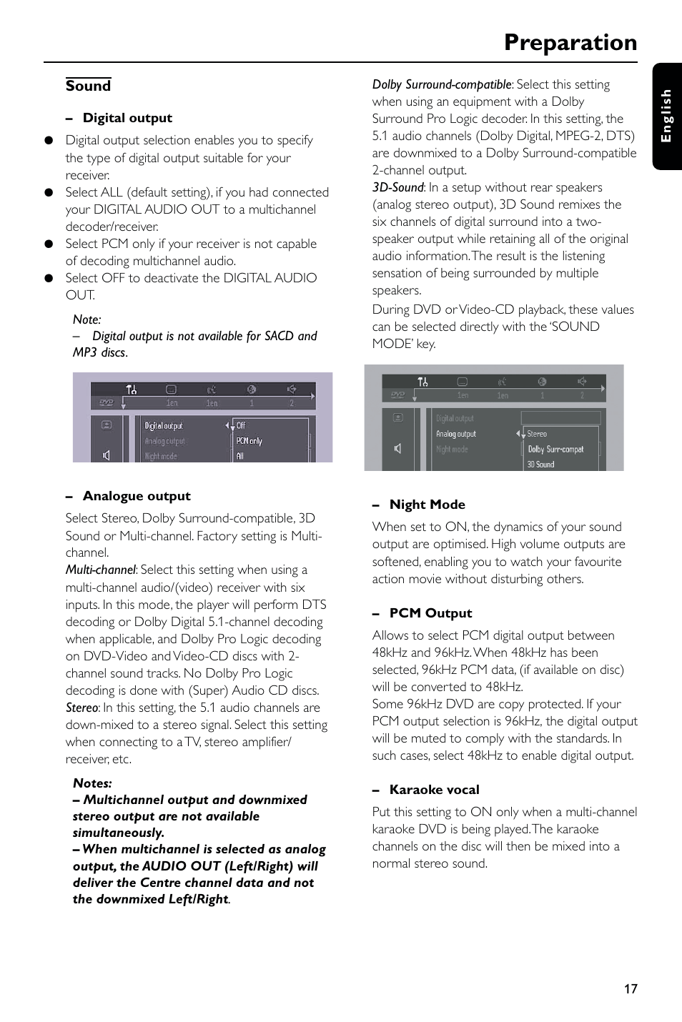 Preparation | Philips DVD763SA User Manual | Page 17 / 32