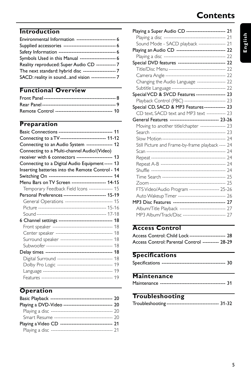 Philips DVD763SA User Manual | Page 5 / 32