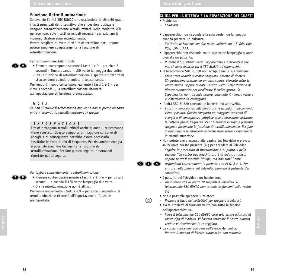 Philips RU620/00 User Manual | Page 20 / 25