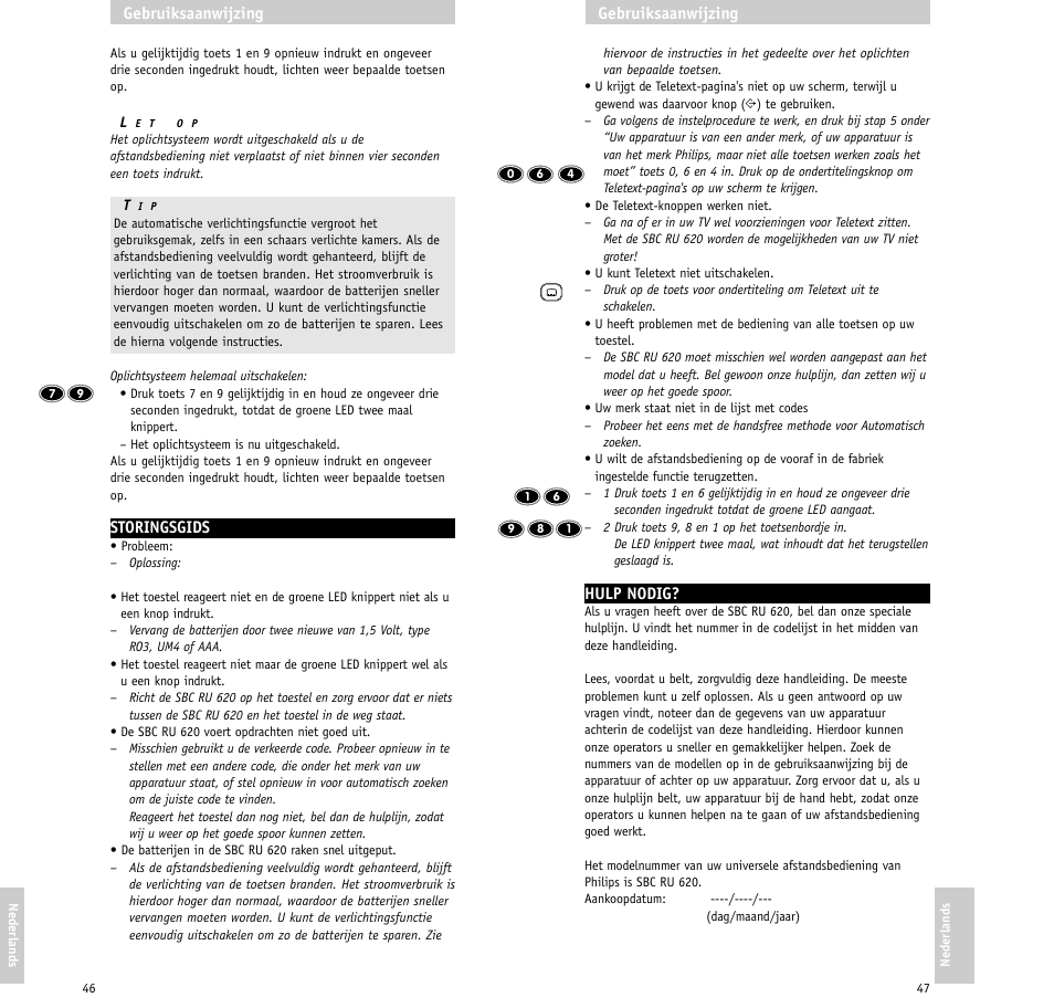 Philips RU620/00 User Manual | Page 24 / 25