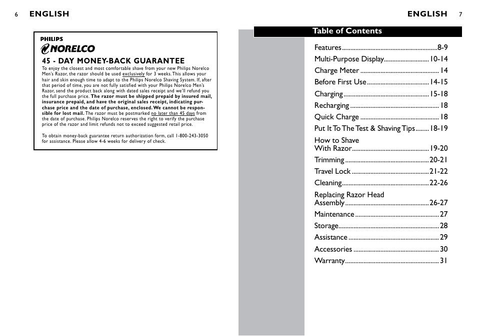 45 - day money-back guarantee | Philips 1060X User Manual | Page 4 / 16