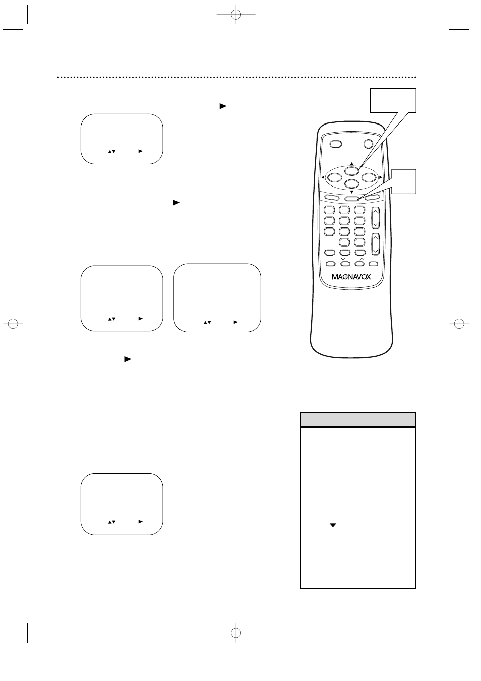 Smartlock (cont’d) 43, Helpful hints, Example of specific sub-ratings | Press the status/exit button | Philips MC132DMG User Manual | Page 43 / 60