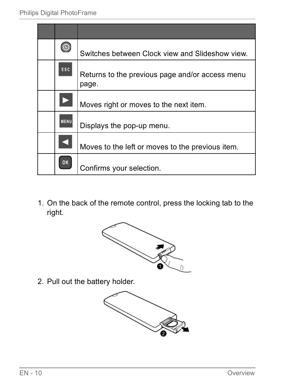 Replacing the remote control battery | Philips SPF3470/G7 User Manual | Page 16 / 66