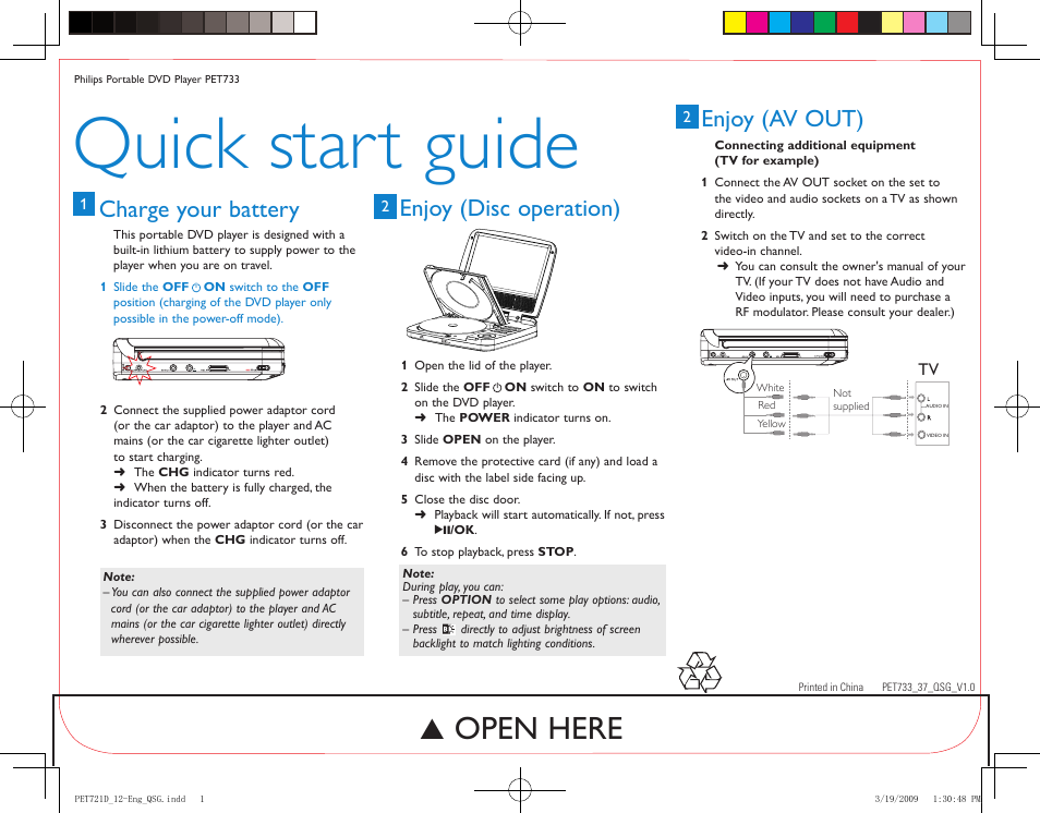 Philips PET733/37 User Manual | 1 page