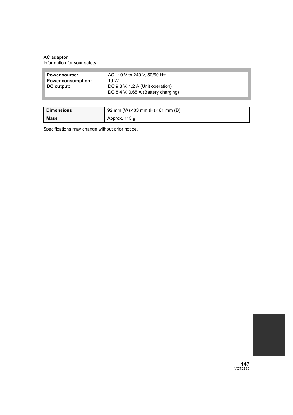 Philips AVCHD HDC-TM20 User Manual | Page 147 / 148