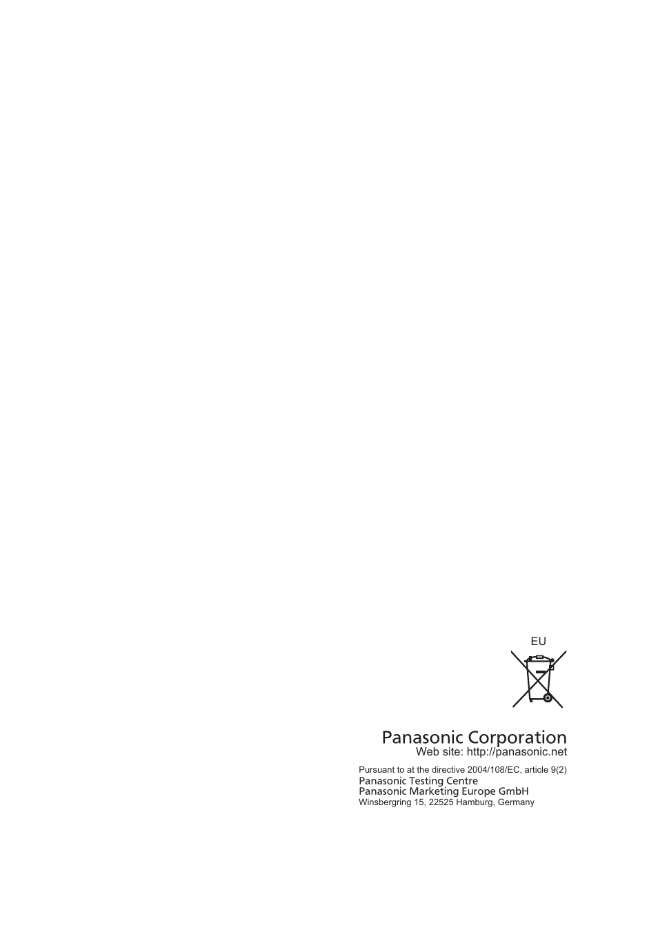 Panasonic corporation | Philips AVCHD HDC-TM20 User Manual | Page 148 / 148