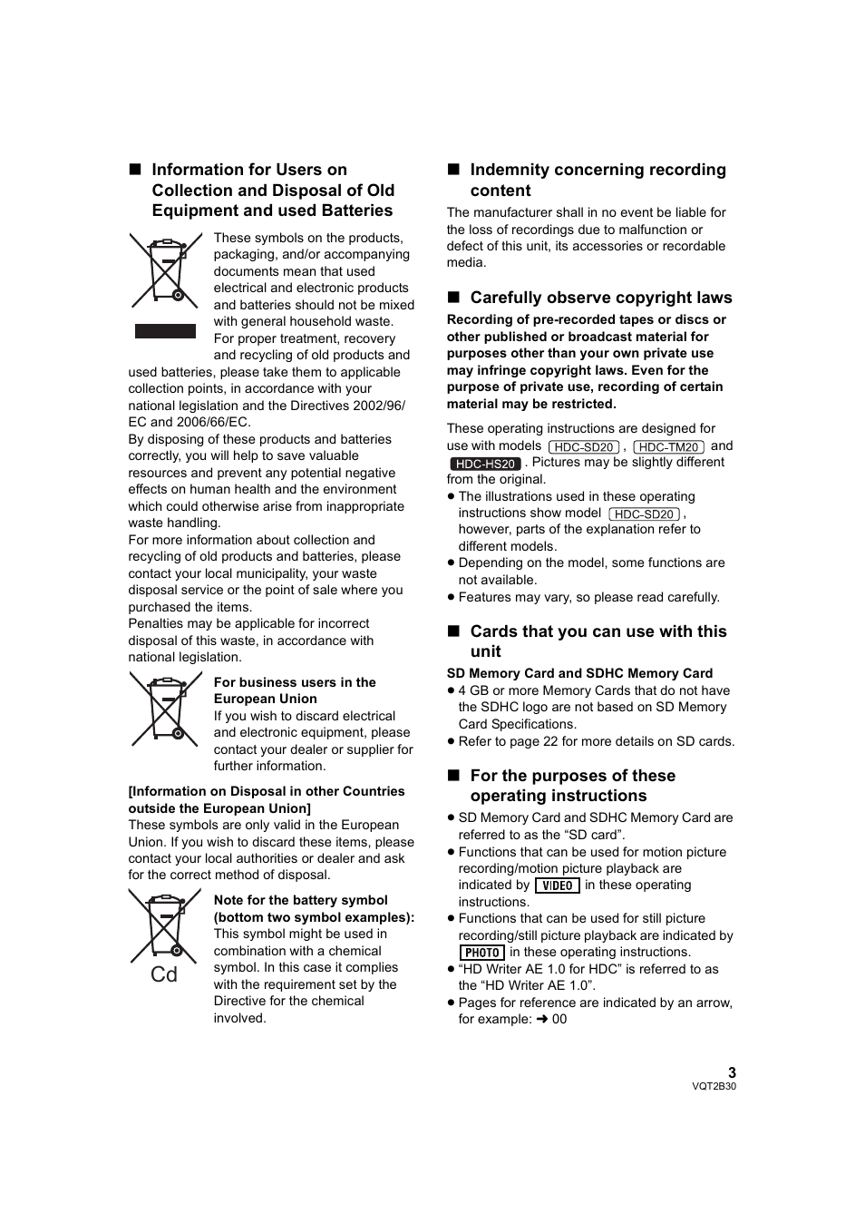Philips AVCHD HDC-TM20 User Manual | Page 3 / 148