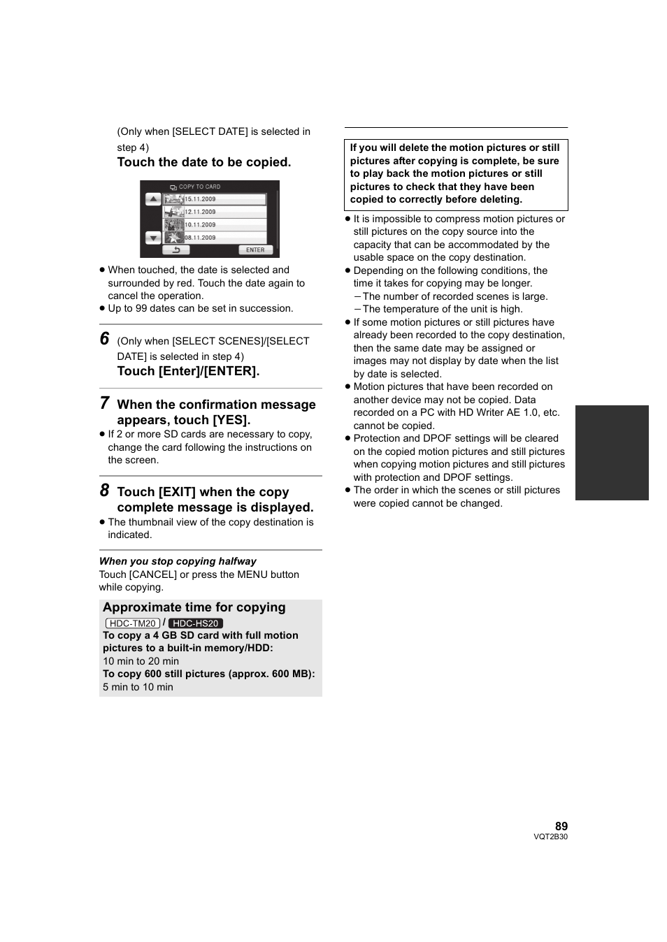 Philips AVCHD HDC-TM20 User Manual | Page 89 / 148