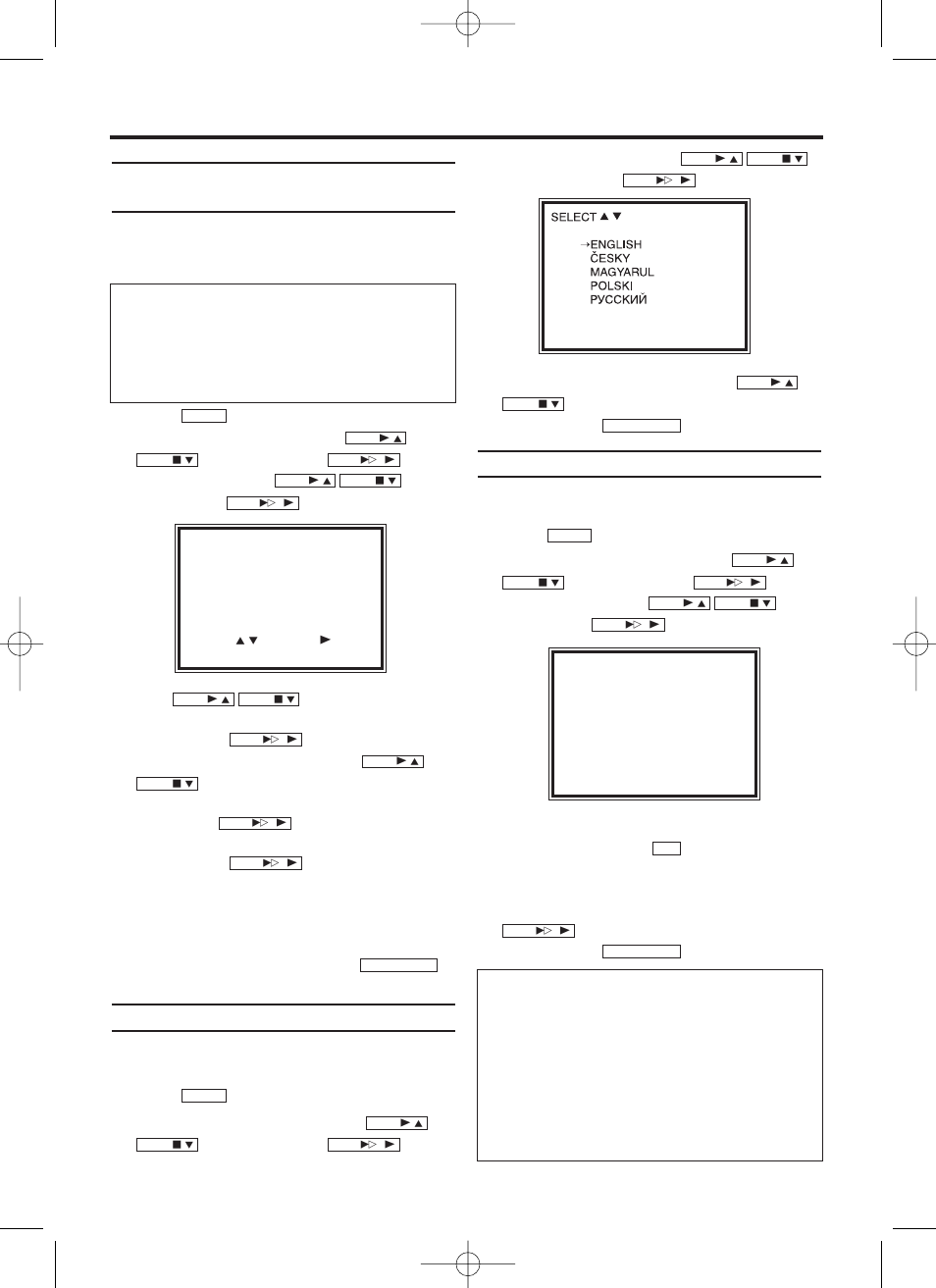 Sorting and clearing tv channels manually, Setting the language, Setting the clock | Philips 21PV358 User Manual | Page 9 / 20