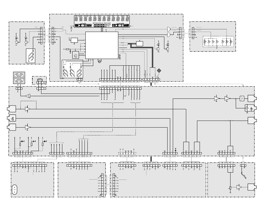 Block diagrams, 1 to 6-4, Block diagram | Interface board, Cd - module, Switched mode power supply, Cdr module, Headphone- microphone board, Display board lightguide board key board, For details see separate block diagram | Philips CDR796 User Manual | Page 26 / 52