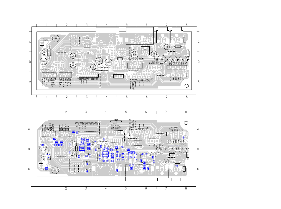 Interface board / componentside view, Interface board / copperside view | Philips CDR796 User Manual | Page 37 / 52