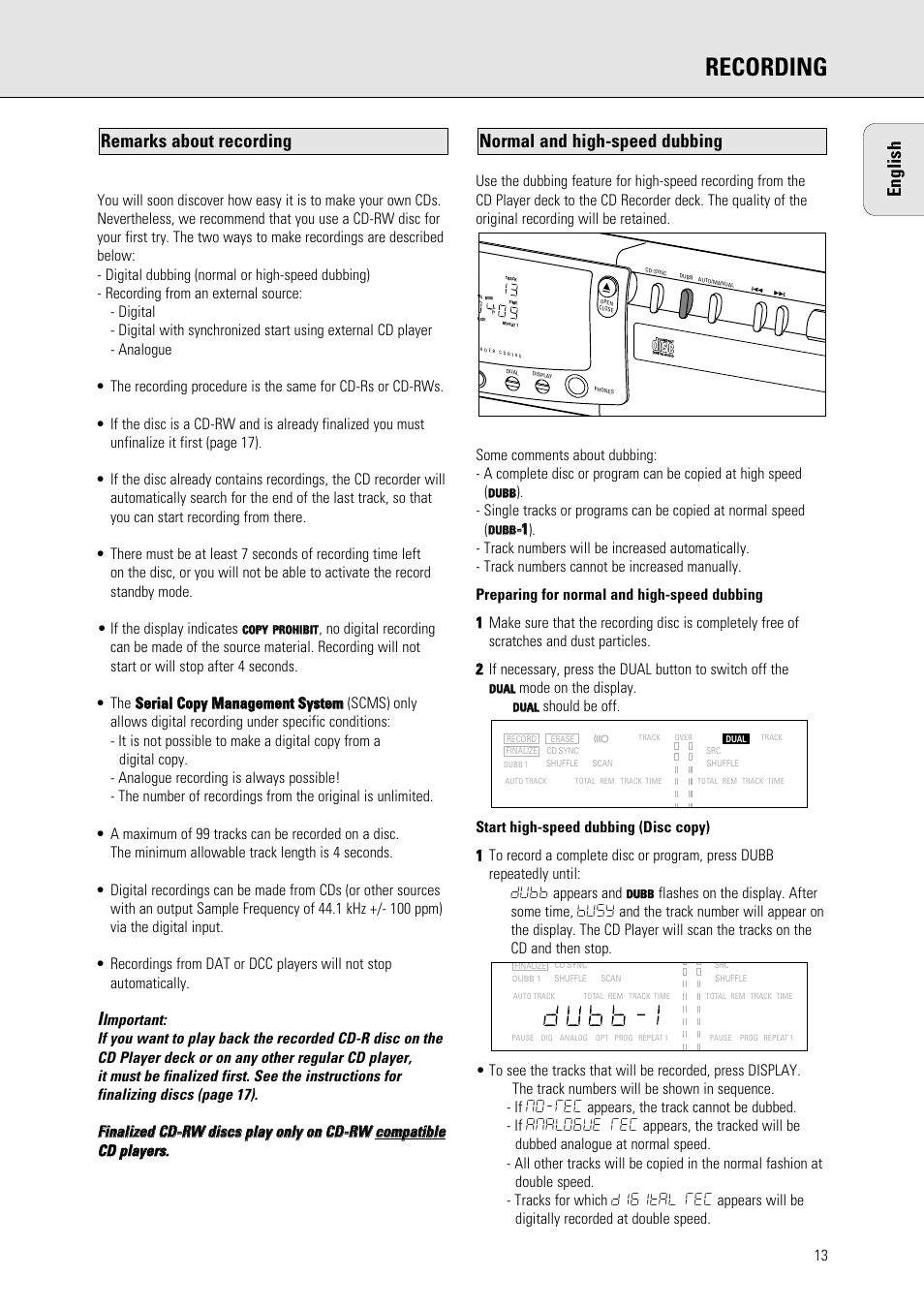 Recording | Philips 765 User Manual | Page 15 / 60