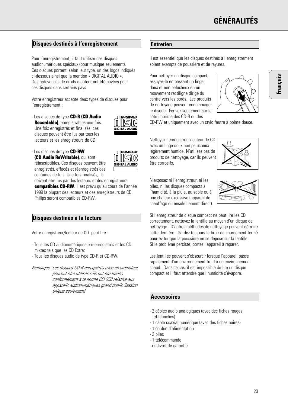 Généralités | Philips 765 User Manual | Page 25 / 60