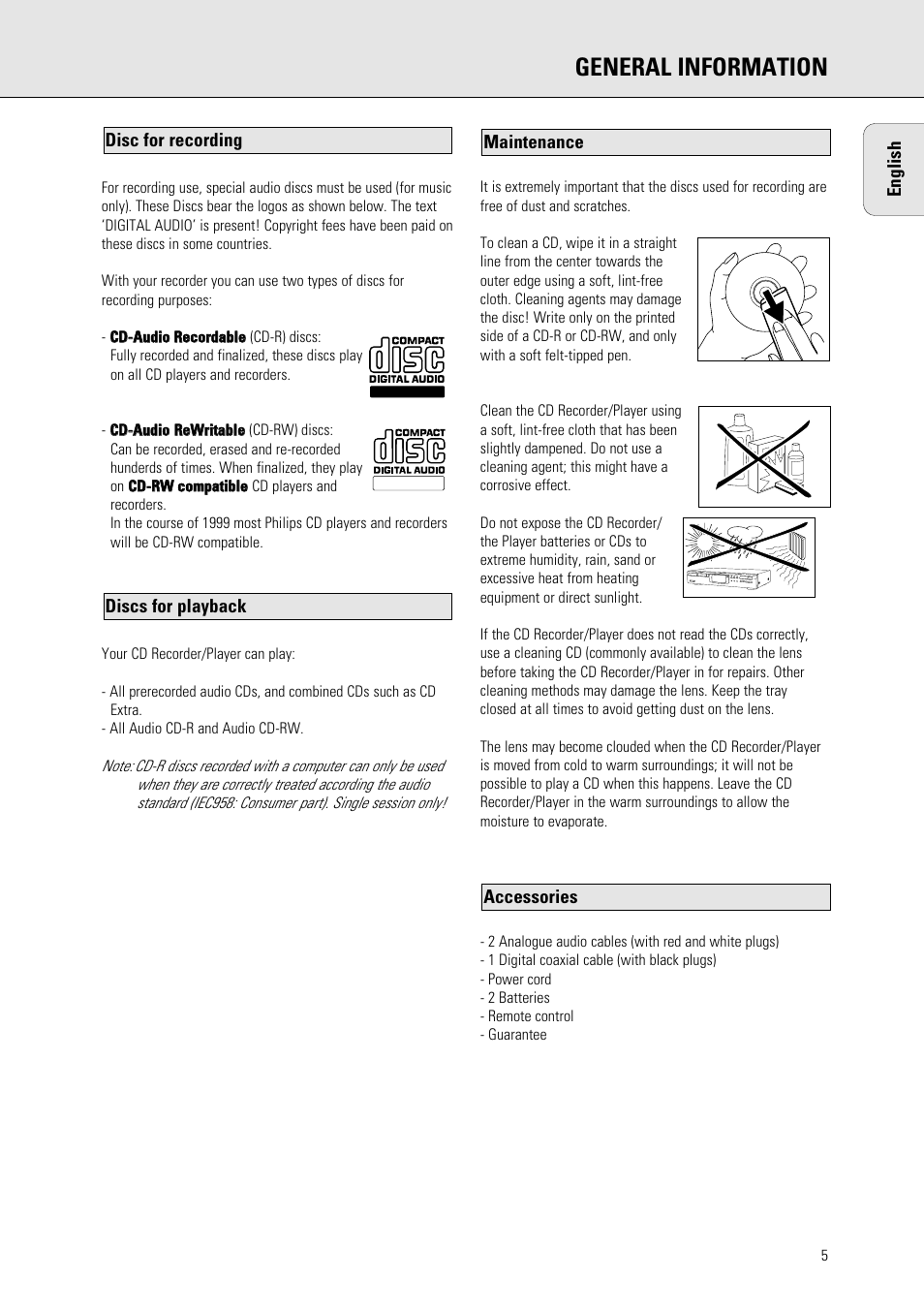 General information | Philips 765 User Manual | Page 7 / 60
