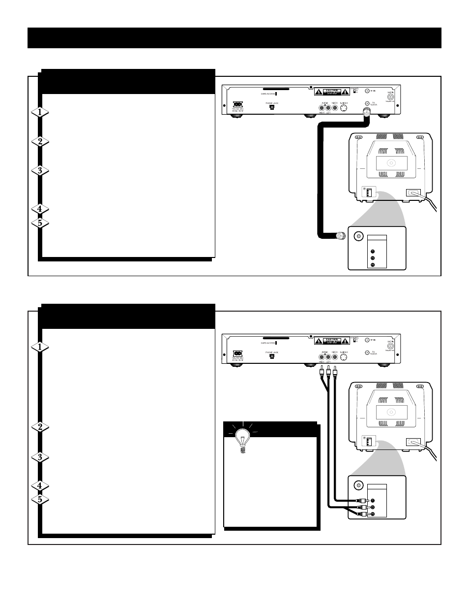 Onnecting to your, Xisting, Quipment | Rf (uhf/vhf) c, A/v) c | Philips DSX 5350 User Manual | Page 10 / 48