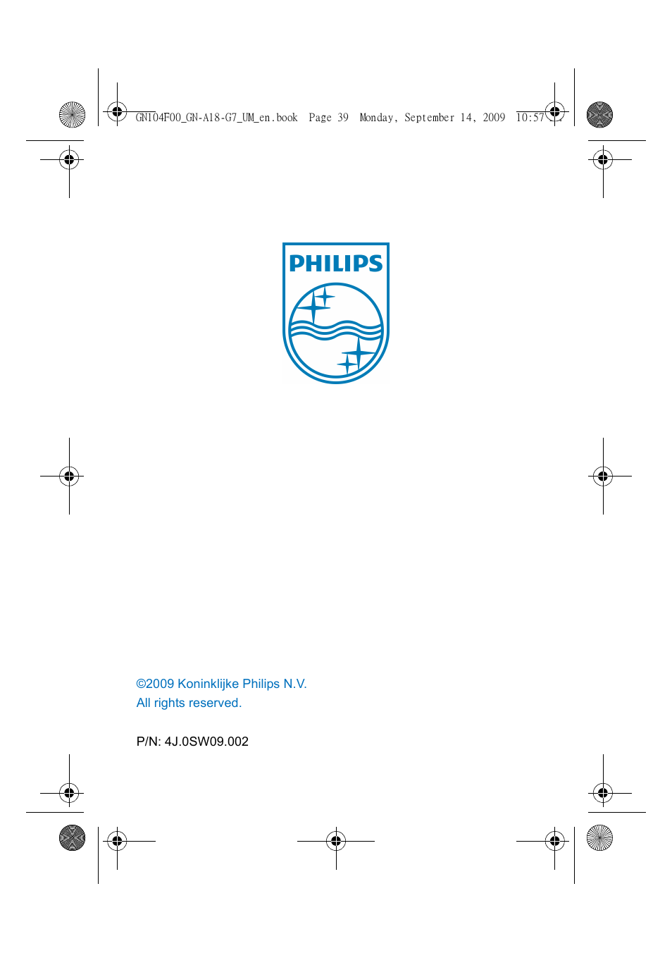 Philips SPF3410/G7 User Manual | Page 44 / 44