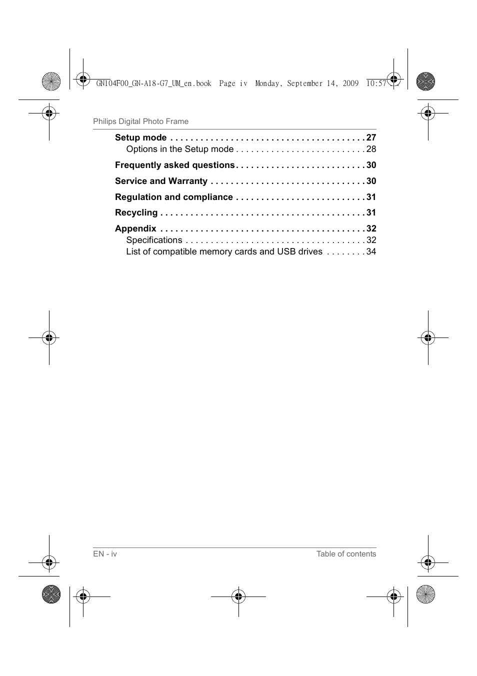 Philips SPF3410/G7 User Manual | Page 5 / 44