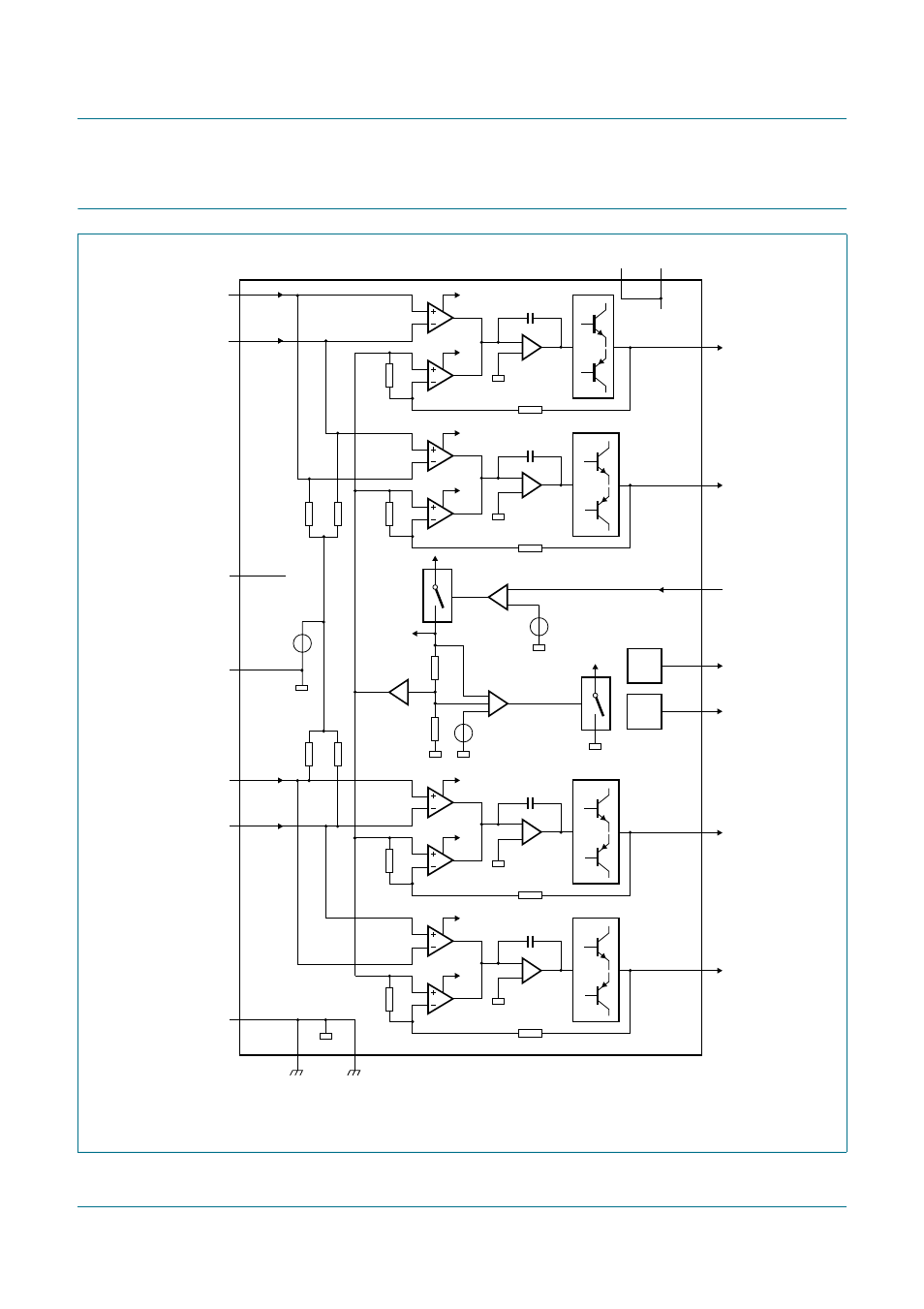 Block diagram, Tda8566, Nxp semiconductors | 2× 40 w/2 ω stereo btl car radio power amplifier | Philips TDA8566 User Manual | Page 3 / 21