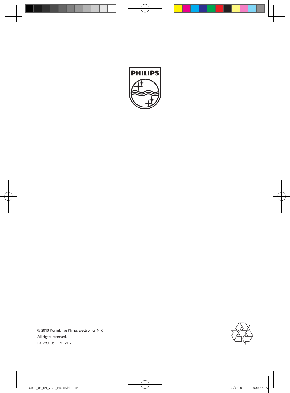 Philips DC290/05 User Manual | Page 16 / 16