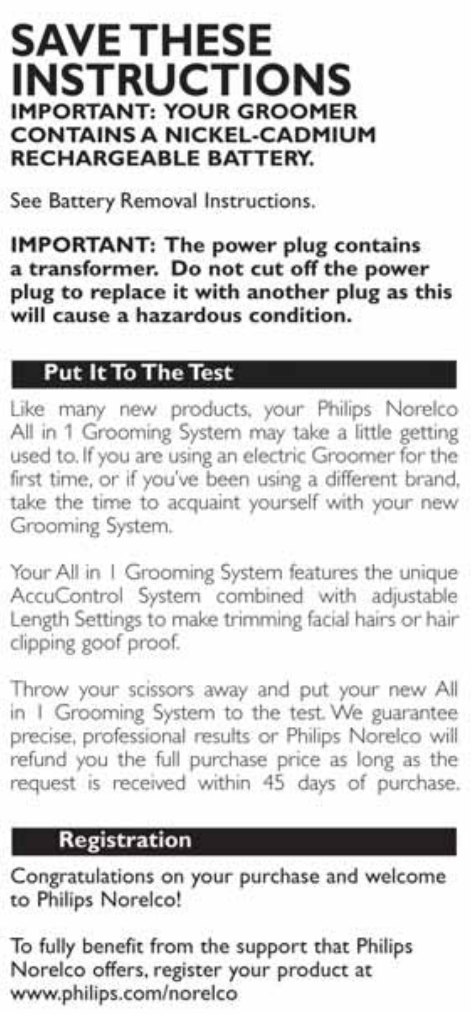 Savethese instructions | Philips g380 User Manual | Page 3 / 17