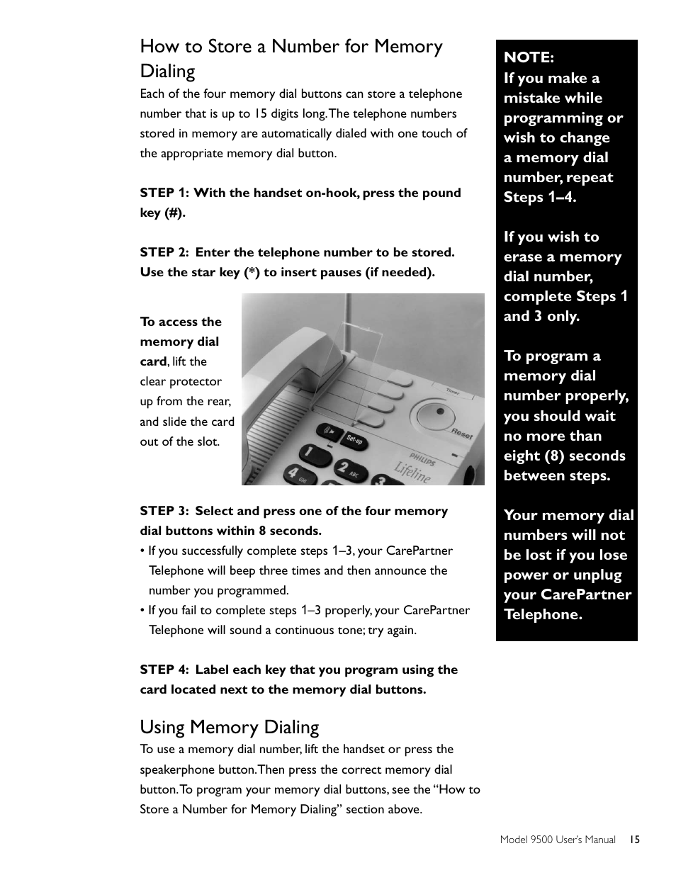 Philips AT 9500 User Manual | Page 15 / 20