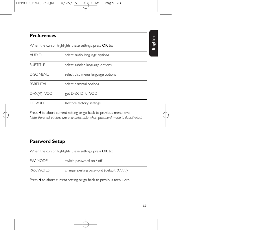 Philips PET810/37B User Manual | Page 27 / 30