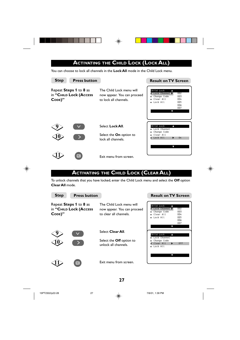 Philips 15PT2302 User Manual | Page 27 / 35