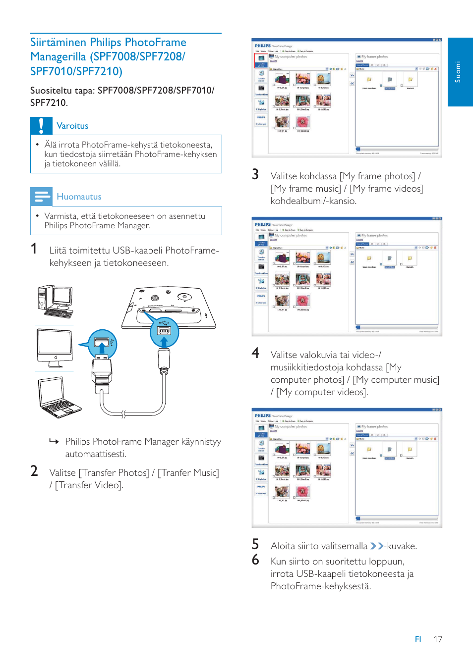 Philips SPF7208 User Manual | Page 17 / 60