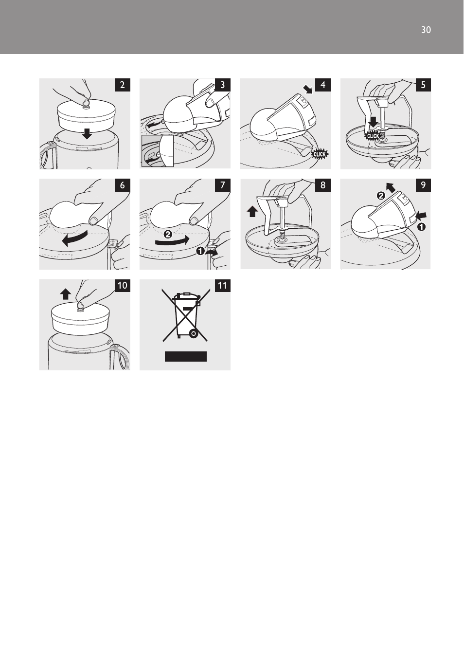 Philips HR2304 User Manual | Page 30 / 32