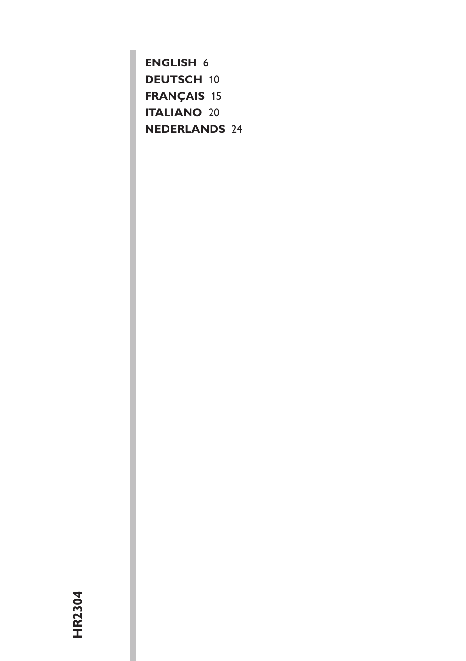 Philips HR2304 User Manual | Page 5 / 32
