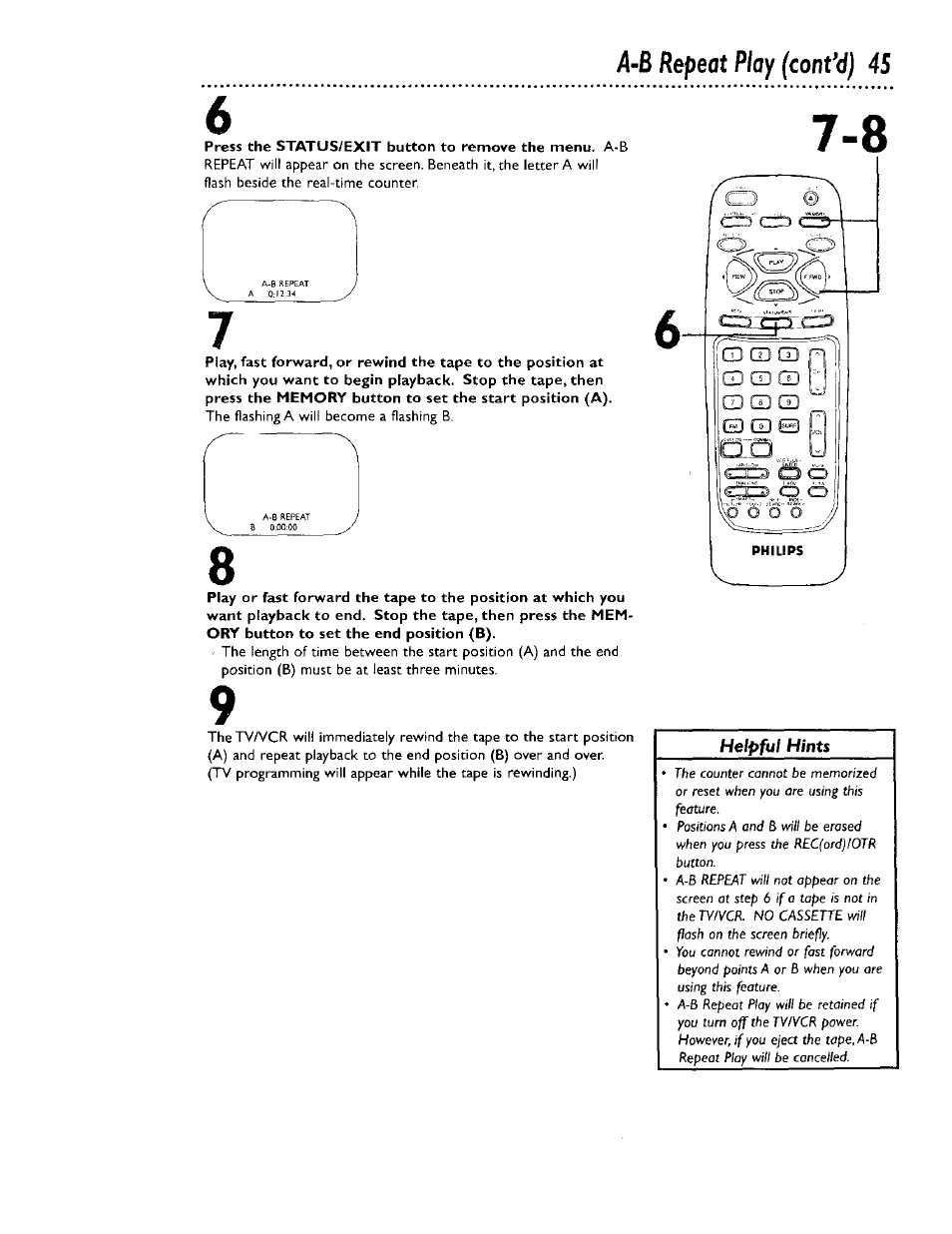 A~b repeat play (confd) 45 | Philips CCB 134AT User Manual | Page 45 / 68