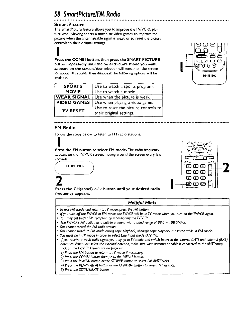 58 smartpicturelfm radio, I© o o o | Philips CCB 134AT User Manual | Page 58 / 68
