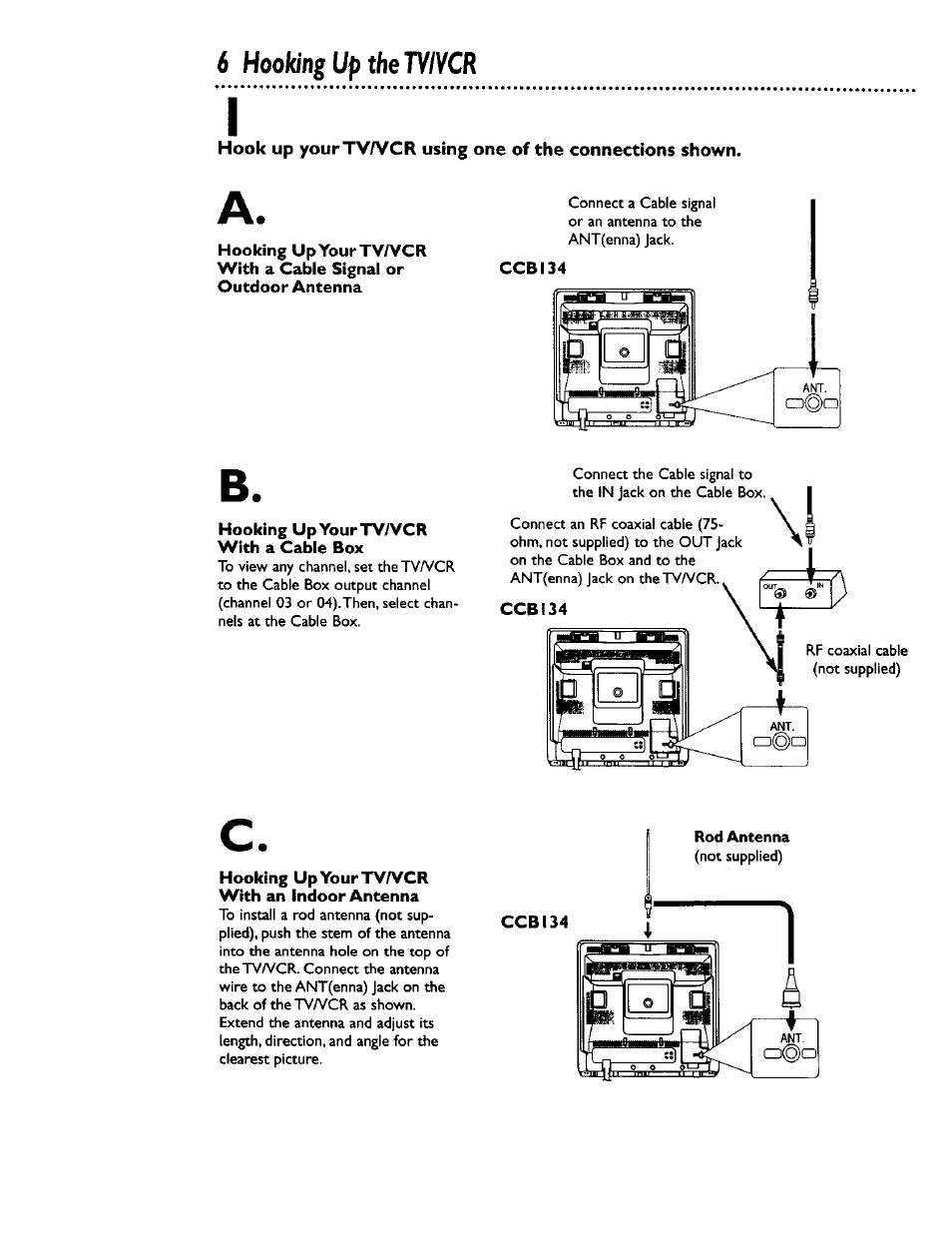 Hookingupthetvivcr | Philips CCB 134AT User Manual | Page 6 / 68