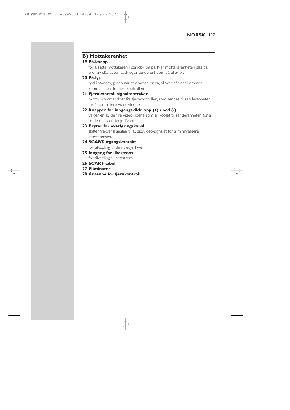 Philips VL1405 User Manual | Page 107 / 124