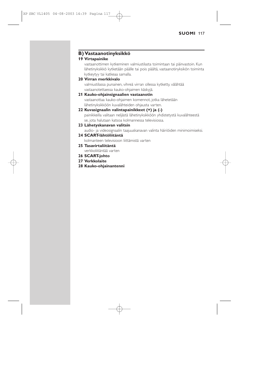 Philips VL1405 User Manual | Page 117 / 124